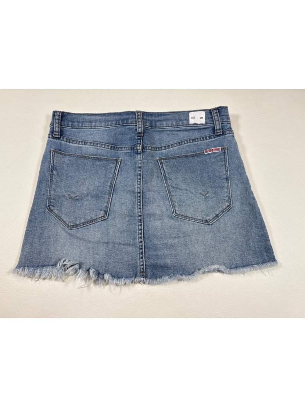 Hudson Vivid Mini Denim Skirt Ripped Distressed Frayed Hem Size 26 (Y552) - Picture 9 of 9